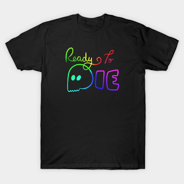 Ready To Die Emo Skull (Rainbow/Homosexual/Gay Colors) T-Shirt by inatorinator